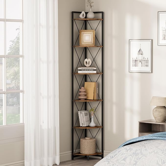6 Tier Corner Shelf Stand, Metal Corner Shelf, Plant Stand Display Shelf - Image 7