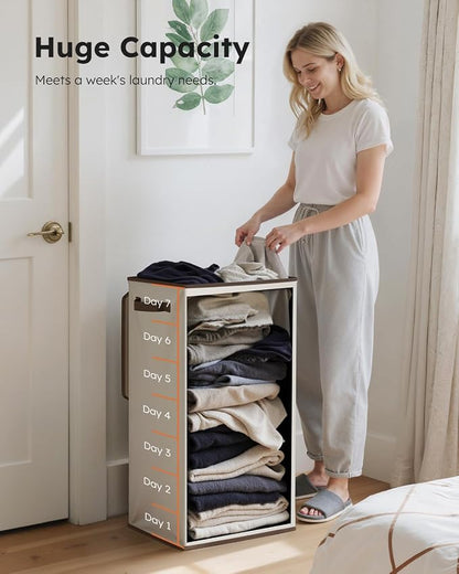 SOLEDI Clothes Hamper with Lid - 100L XL - Large Laundry Basket with Removable - Image 4
