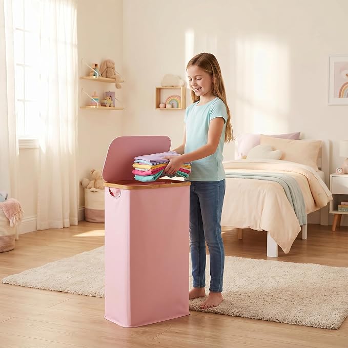 iEGrow 65L Slim Laundry Hamper, Narrow Laundry Basket - Image 5