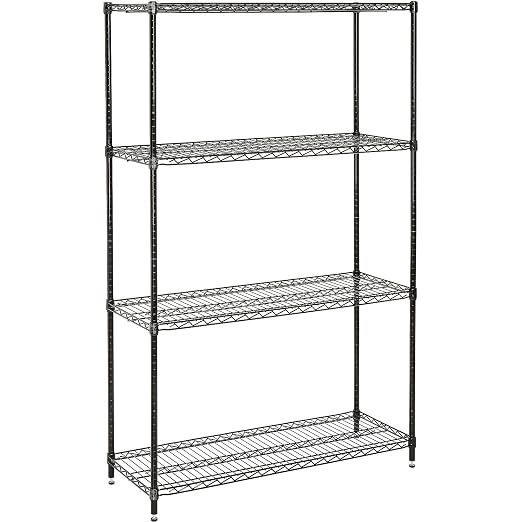 Nexel Economy Adjustable Wire Shelving Unit, 4 Tier, NSF Listed Commercial by Nexel