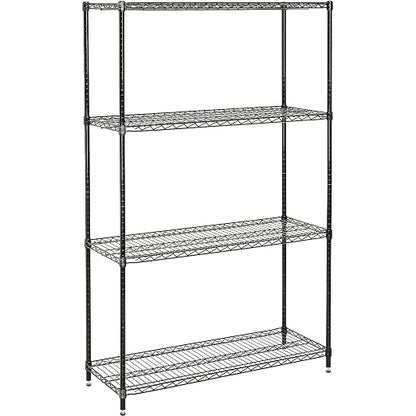 Nexel Economy Adjustable Wire Shelving Unit, 4 Tier, NSF Listed Commercial by Nexel