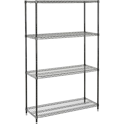 Nexel Economy Adjustable Wire Shelving Unit, 4 Tier, NSF Listed Commercial by Nexel