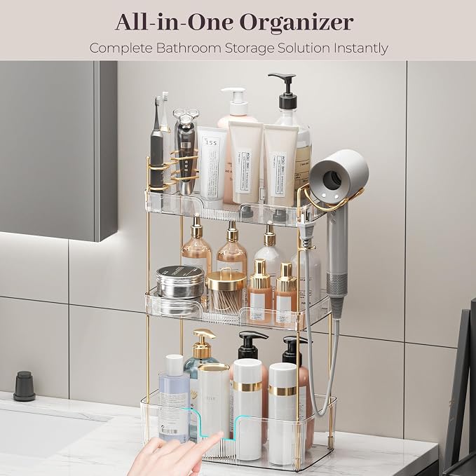 Bathroom Counter Organizer Countertop, 3 Tier Makeup Perfume Storage - Image 2