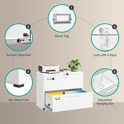 2 Drawer Lateral File Cabinet - Image 6