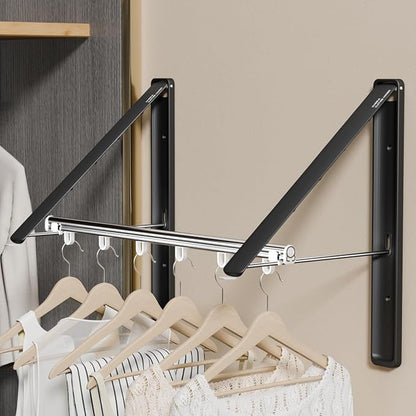 Clothes Drying Rack Retractable, Wall Mounted Clothes Hanger Rack - Image 4