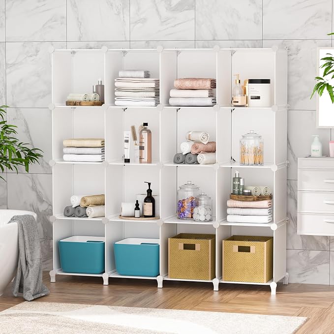 Neprock 16 Cubby Storage Organizer, Closet Clothes Storage Organizer, Cube - Image 5