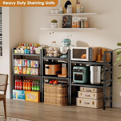 Expandable Pantry Shelves, 17-28 Inch Adjustable Kitchen Storage Shelf Organizer - Image 4