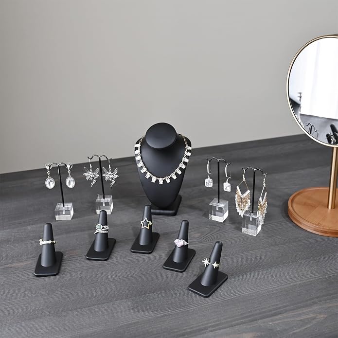 MOOCA Jewelry Display Set, Necklace Display Bust, Earring Organizer, Ring - Image 8