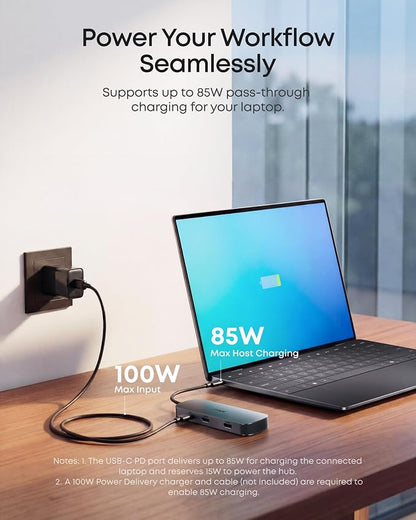 Anker Nano Laptop Docking Station Dual Monitor, 8-in-1 USB C Dock - Image 7