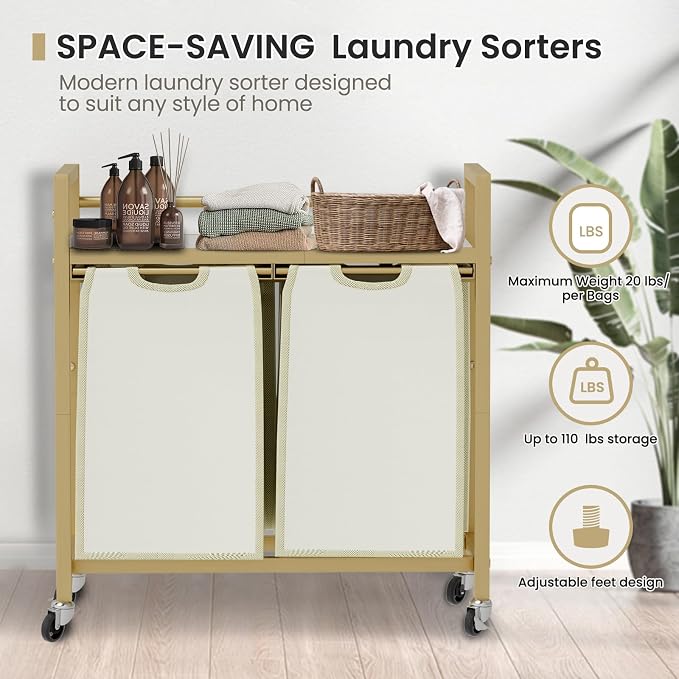 SwaaVee Laundry Sorter, Laundry Hamper - Image 6