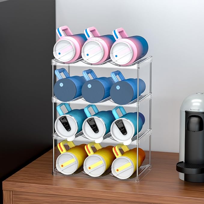 Yieach 4 Tier Stackable Water Bottle Organizer - Image 7