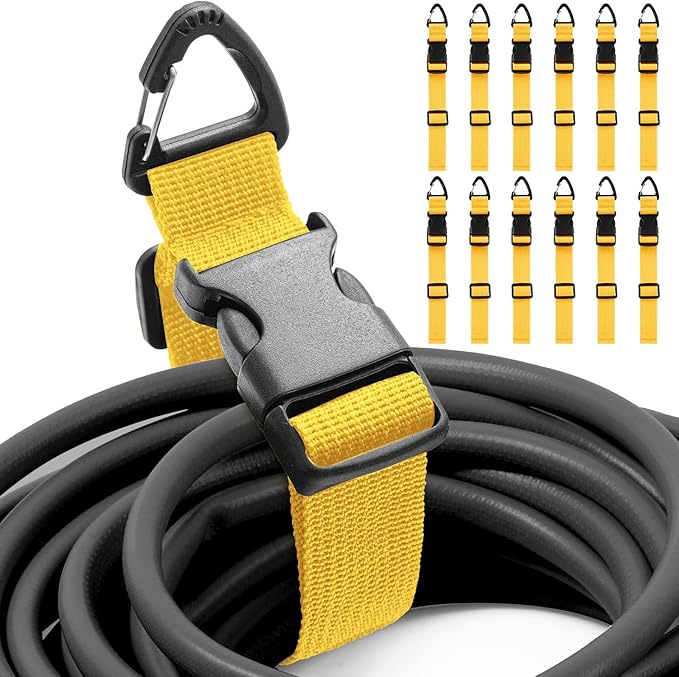 12 Pack 17 Inch Adjustable Extension Cord Holder Organizer by Wowangce