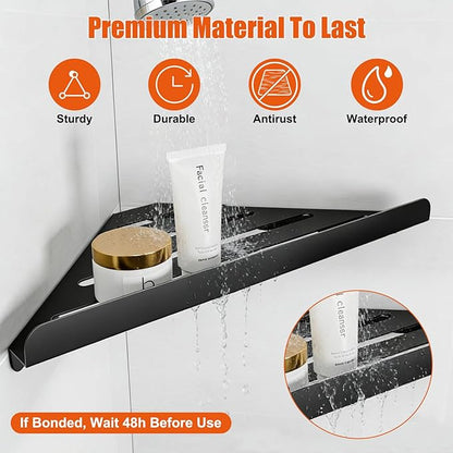 Fikoksol Shower Caddy, 4 Pack Bathroom Corner Shelf, Triangle Shelf Storage - Image 6