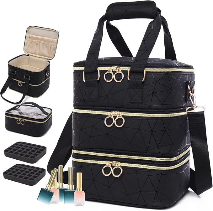 3 Layers Nail Polish Organizer Bag by Wifeassistant