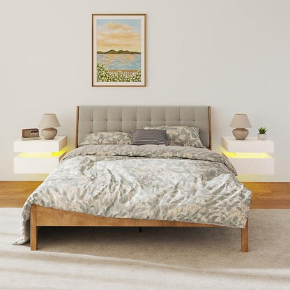 Floating Nightstand Set of 2, Wall Mounted Night Stand - Image 3