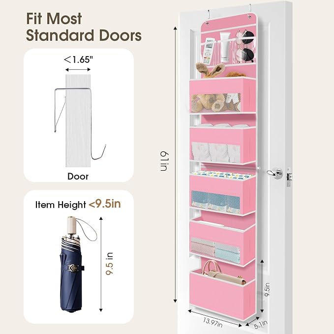 6-Tier Over The Door Organizer Hanging Storage Organizers - Image 2