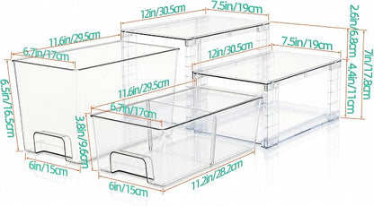 Clear Stackable Acrylic Storage Drawers, Plastic Organizer Bins - Image 3