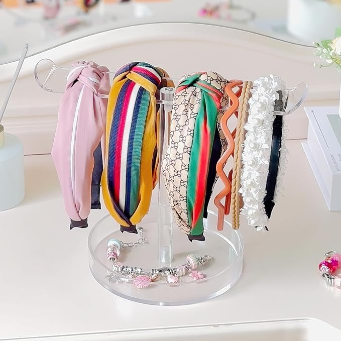 Bigfety Acrylic Headband Holder Organizer, Hair Hoop Display Stand, 1 Pack - Image 4