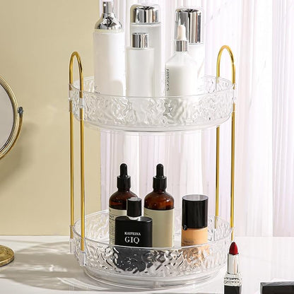 Fangoo 2 Tiers Clear Rotating Makeup Organizer by Fangoo