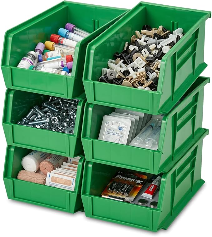 Quantum Storage QUS234 Heavy-Duty Stackable Plastic Storage Bins - Image 2
