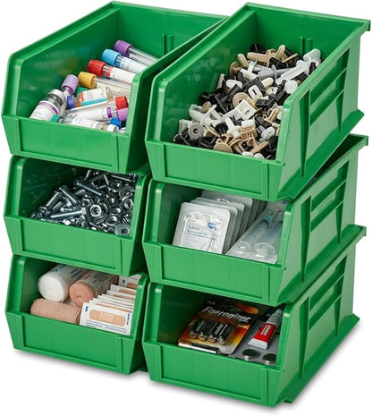 Quantum Storage QUS234 Heavy-Duty Stackable Plastic Storage Bins - Image 2