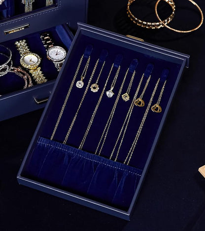 Homde Jewelry Organizer with Transparent Window Necklace Hooks Gift - Image 9