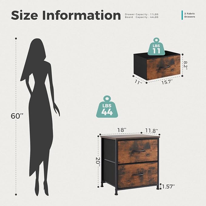 DUMOS Nightstand Small Dresser - Image 3