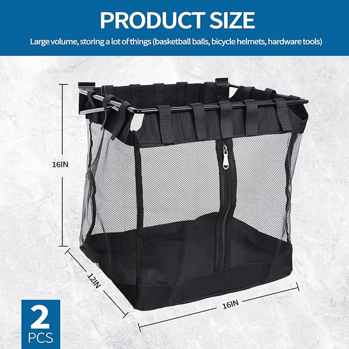 2Pcs Large Slatwall Baskets Mesh Slatwall Baskets - Image 2