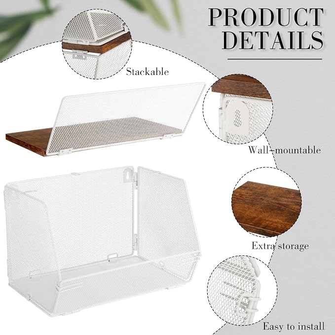 Teenyyou 2 Pcs Stackable Mesh Fruit Basket - Image 4