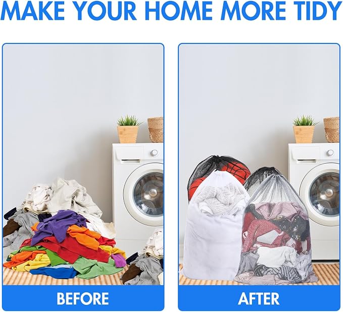 Berlune Large Mesh Laundry Bags, 24 x 36 Inch Bulk Wash Set - Image 4