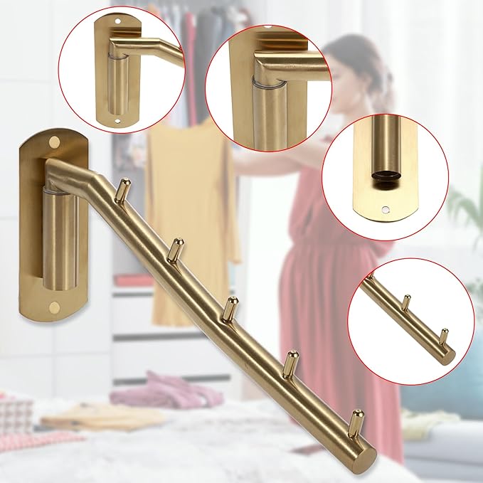Sumnacon Stainless Steel Clothes Hanger Rack-Wall Mount Garment Hook - Image 4