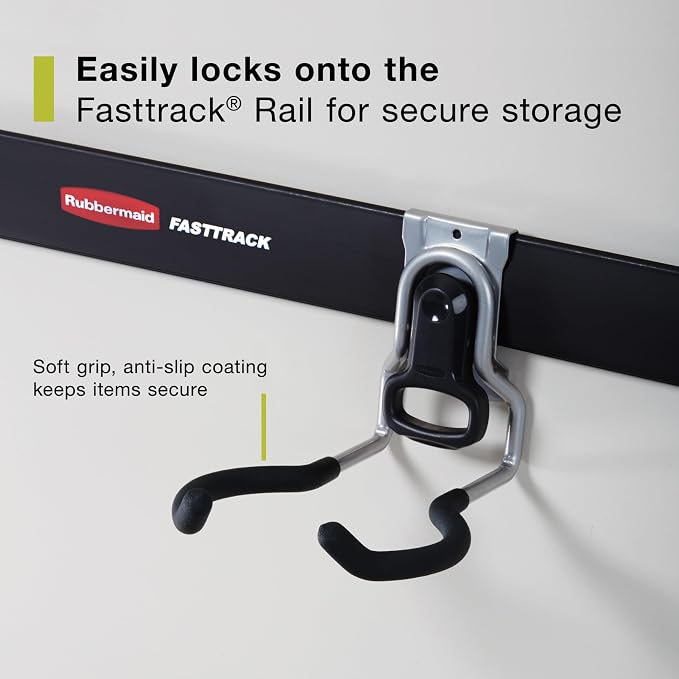 Rubbermaid Garage FastTrack Power Tool Holder Satin Nickel Wall Mounted Storage - Image 4