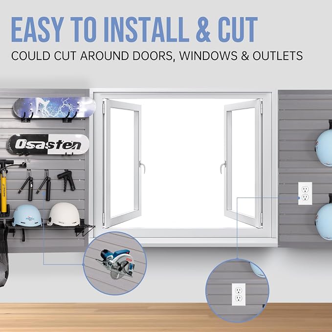 Slatwall Panels Garage Slat Wall Storage Systems 4'x 8', Slat Wall Paneling - Image 3
