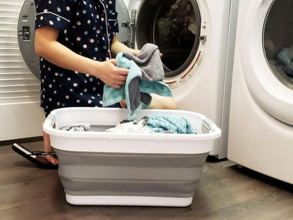 SAMMART Set of 2-41L Collapsible Plastic Laundry Basket-Pop Up Storage - Image 5