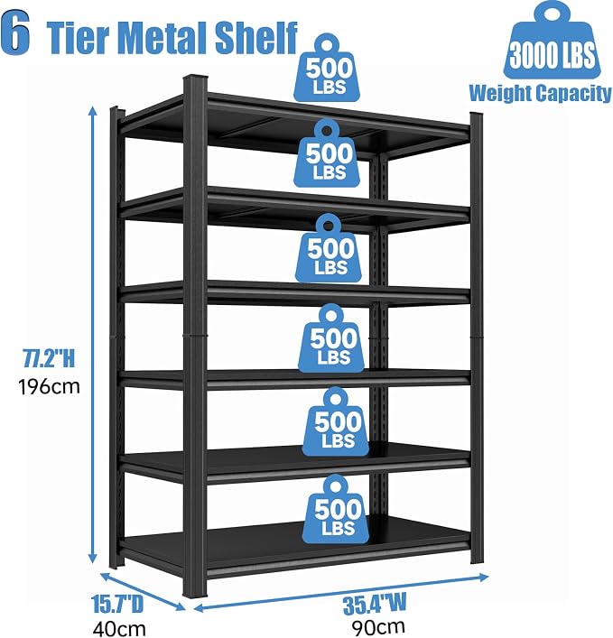 Heavy Duty Steel Metal Shelving Storage Shelves - Image 2