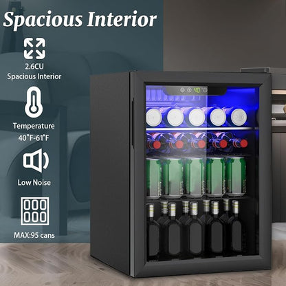 Compact 95 Can/2.6Cu.Ft Mini Fridge - Image 5