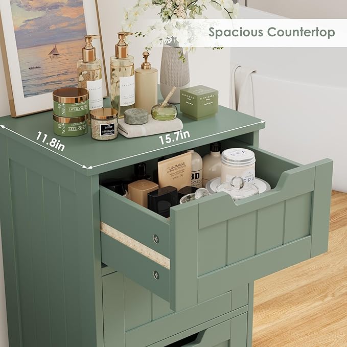 FOTOSOK Bathroom Cabinet, Bathroom Storage Cabinet - Image 6