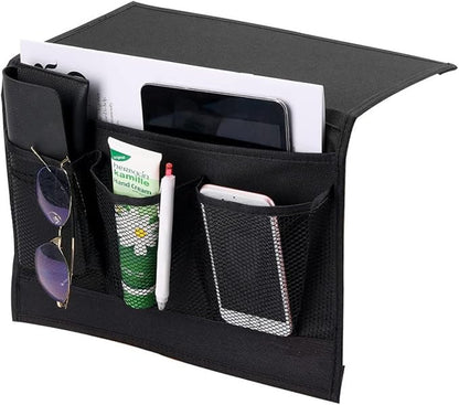 Bedside Storage Organizer with 4 Pockets, Bedside Caddy, Remote Control Holder - Image 8