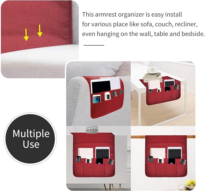 Sofa Armrest Organizer, Remote Control Holder - Image 5