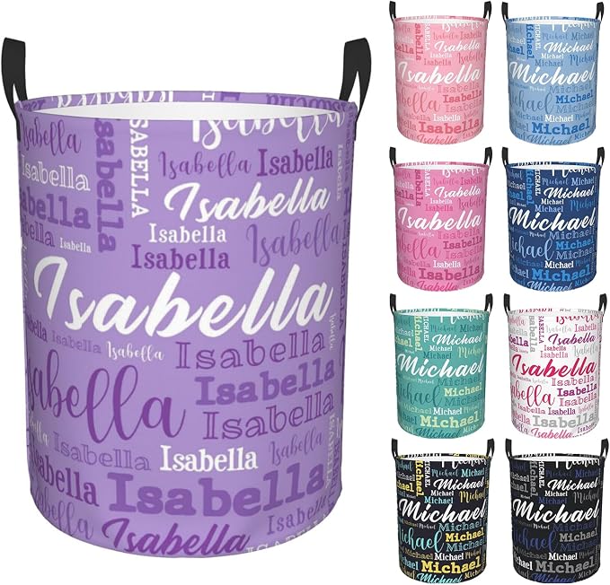 Custom Name Laundry Hamper, Personalized Laundry Baskets by PersonalizedGift