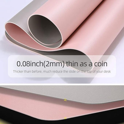 YSAGi Multifunctional Office Desk Pad, Ultra Thin Waterproof PU Leather Desk Mat - Image 5