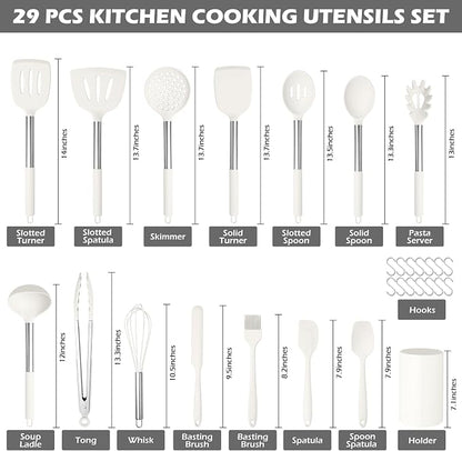 HaWare 29 PCS Silicone Cooking Utensils Set, Heat Resistant Kitchen Utensils Set - Image 2