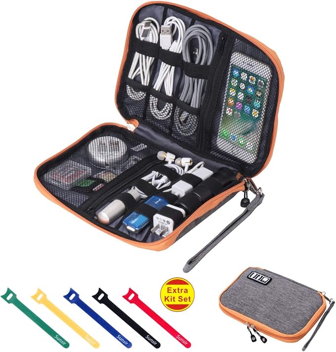 Travel Cable Organizer Bag Waterproof Portable Electronic Accessories Organizer by Sunsir