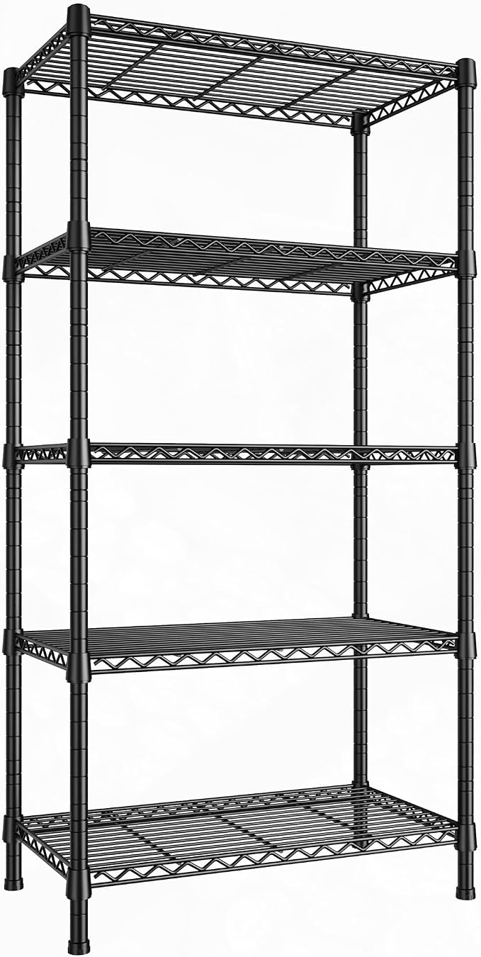 REIBII Wire Shelving Rack 5-Tier Metal Shelves by REIBII