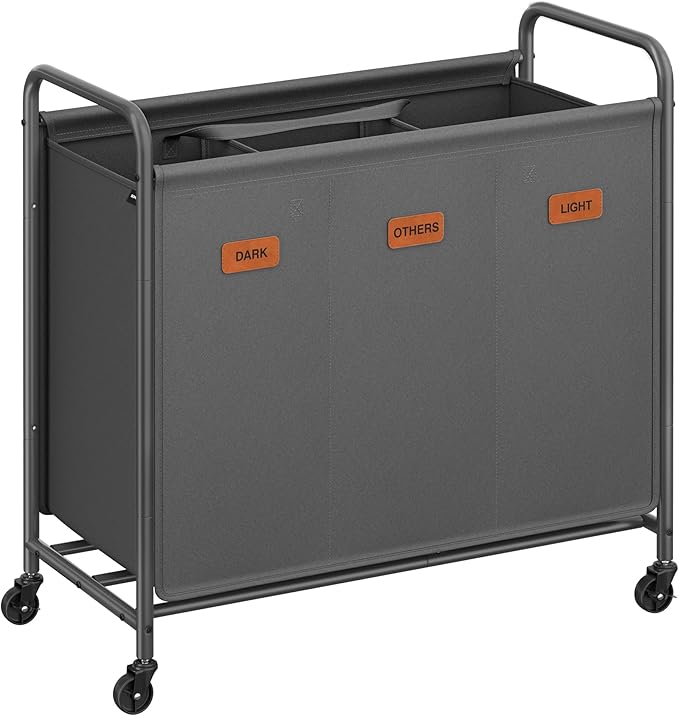 SONGMICS 3-Section Laundry Sorter, Laundry Hamper by SONGMICSbySONGMICSHOME