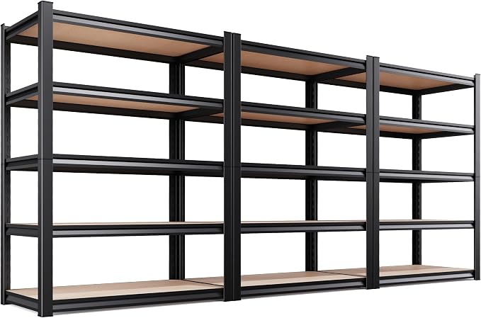 71.2''H Storage Shelves, 2500lbs Garage Shelving, Adjustable Heavy Duty by KORVENA