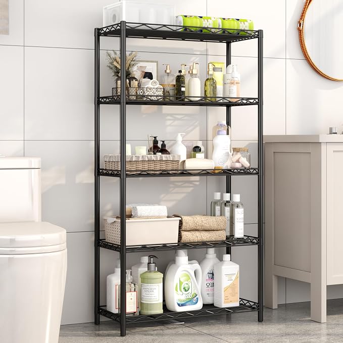 HOMEFORT 5-Tier Wire Shelving Unit, Extra Wide Metal Storage Rack, Free - Image 6
