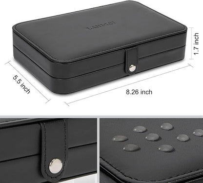 LANDICI Small Jewelry Box for Women Girls, PU Leather Travel Jewelry Case - Image 6