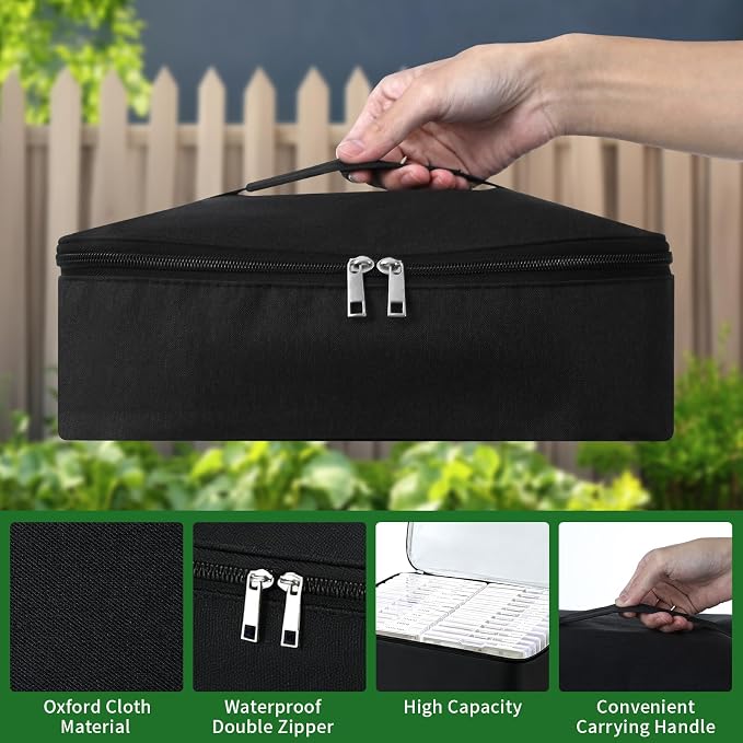26 Slots Seed Storage Organizer Box, Reusable Oxford Cloth Seeds Storage - Image 4