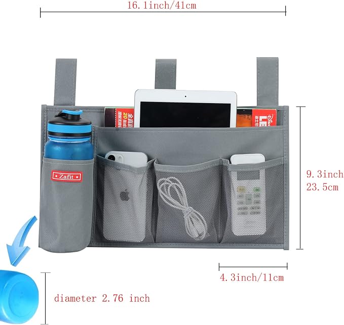 Hanging Bedside Caddy, Bedside Storage Organizer - Image 3